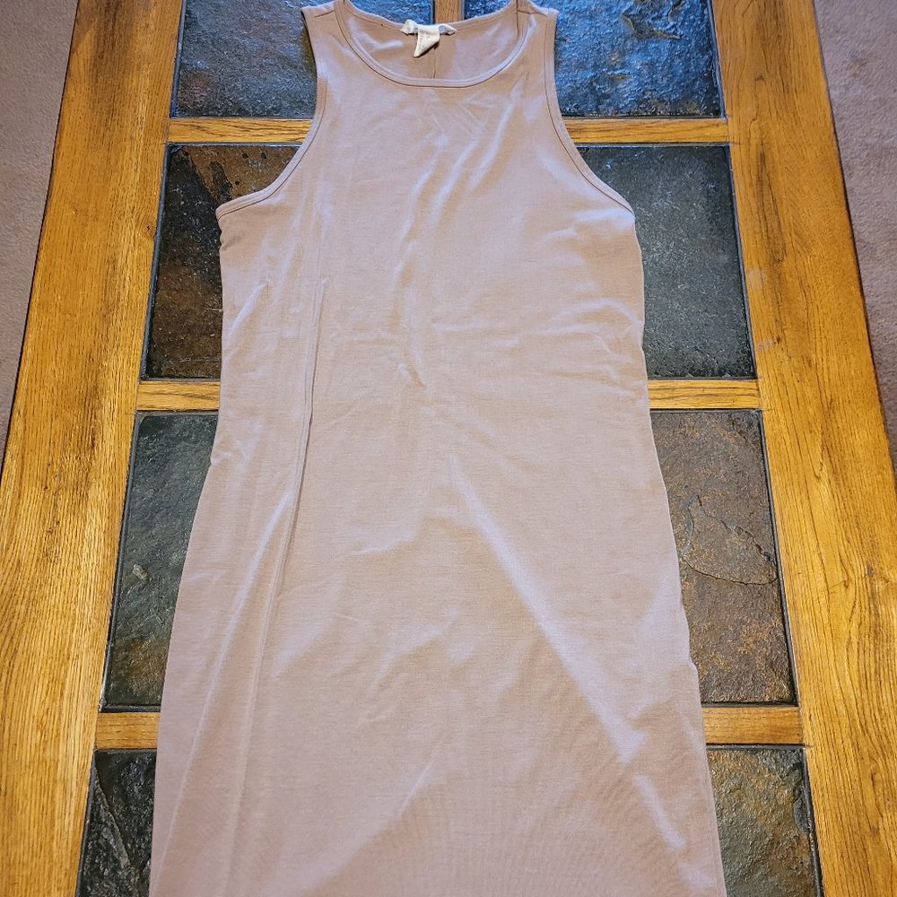 Tan bodycon tank top dress